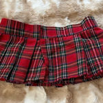 Plaid Red Mini Skirt Size XS Photo 0