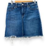 Old Navy Old‎ Navy Medium Wash Raw Hem Mini Denim Skirt Size 2 Photo 0