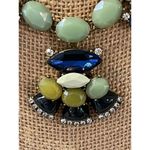 J.Crew  Blue Green Gold Tone Statement Necklace Photo 1