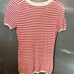 Gap short sleeve cream and pink striped sweater Photo 2