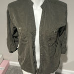 ZARA ‎ army green button down size small Photo 0