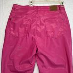 Judy Blue Judy‎ Blue Faux Leather Pants Hot Pink Tummy Control Straight Leg Size 15/32 Photo 9