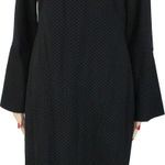 Ralph Lauren Lauren  Women's Black subtle polka dot Bell Sleeve Sheath Dress‎ 6 Photo 0