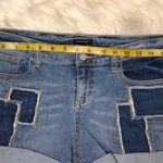 I Heart Ronson I love Ronson patchwork denim cuffed shorts sz 2 Photo 2