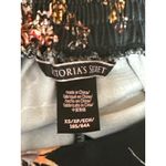 Victoria's Secret Black Silky Satin Floral Pleated Wide Leg Trousers Pants Sz XS Photo 4