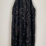 Everly Sequins Black Sleeveless A Line Mini Dress Cocktail Shift Shimmer Size M Photo 0