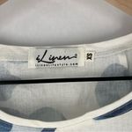 iLinen Lifestyle 100% European‎ Linen Leopard Print Sleeveless Dress Pockets White Size XS Photo 3