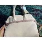 JustFab  Pastel Pink Faux Leather Satchel Bag Silver Chain Handle OS Photo 6