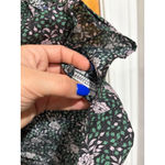 J.Crew Liberty Fabric Floral Ruffle Trim Blouse Long Sleeve Top Green Pink S Photo 3