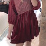 Hayden size medium cranberry new with tags crushed velvety holiday dress Photo 2