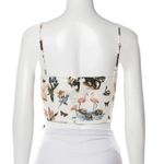 Reformation Medium Linen Crop Double Tie Tank Top Animal Print Janeiro Safari Photo 4