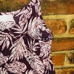 Abound  Burgundy Floral Print Peplum Gathered Blouse Women's Size Medium Photo 4