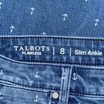 Talbots | Flawless Slim Ankle Anchor Print Jeans Stretch Cotton Denim Women’s 8 Photo 6