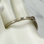 Vintage Silver Tone Abalone Shell Flower Inlay Bangle Child's Bracelet Photo 5