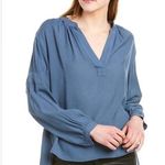 Brochu Walker  Jaxon Popover Lightweight Long Sleeve Blue Blouse Medium EUC Photo 0