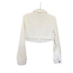 STAUD  White Cropped Denim Truckee Jacket Size Medium Photo 4