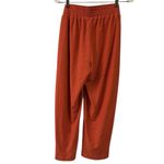 Soho Apparel  Orange Eyelet Crop Tie Front Elastic Waist Pull On Pants Medium Photo 9