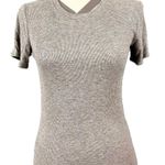 Socialite Grey Ribbed Side Slit T-Shirt Dress - Size S Photo 2