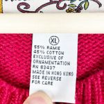 Vintage Women's Red White Blue Embroidered Grannycore Sweater Sz XL Americana Photo 3