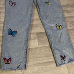 Rue 21 sz 12 Women's Straight Leg Jeans with Butterfly Accents embroidery Y2K Photo 1