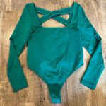 Anthropologie  Emerald Green The Viviette Long-Sleeve Bodysuit Size L/XL Photo 0