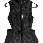 PXG Golf Vest Womens Medium Black AOP Logo Embroidered Belt Full Zip Outdoor NWT Photo 0