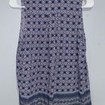Willi Smith Blue Sleeveless Blouse with Geometric Print Photo 1
