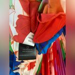 Sam Edelman Retro Bold Floral Multicolor Pleated Midi Flowy Dress Belted L Photo 9