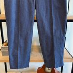 Talbots Slim Crop Chambray Mid-Rise Woven Career Dress Pant Trouser, 10P Photo 2