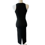 Roma Black Sleeveless Bodycon Peak A Boo Sexy Midi Dress Women’s Size Small Photo 1