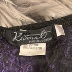 Vintage Kivenst stretch slinky floral rhinestone dressy top L Black Size L Photo 4