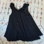 Free People  Intimately Just For You Black Trapeeze Mini Dress Photo 2