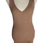 Babaton Aritizia Sculpt Ribbed Knit Double V Neck Tank mini Dress Photo 0