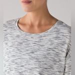 Lululemon Run It Out Tee Tiger Space Dye Black White size 8 Photo 2