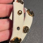 Tory Burch Double Banded Layer Wrap Leather Logo Stud Bracelet Gold Grommet Rivet Hardware Photo 1