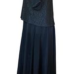 Vintage 90s Witchy Black Midi Dress Lace Vest. Size XL. Whimsigoth, Boho, Gothic Photo 2