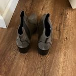 ZARA Woman Dark Grey Suede Ankle Boot Photo 2