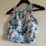 MPG Sport Blue Floral Print Sports Bra / Crop Top Size Medium / 6 Photo 0