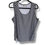 Chico's  Black‎ and White Geometric Tank Top - Size 3 (XL) Photo 2