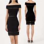 New York And Company Ny&C mesh panel off shoulder mini black dress women Size Medium Photo 0
