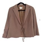 Mango  Wool Blend Tie‎ Front Blazer Sz 12 Photo 0