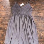 Banana Republic • strappy crossover vee dress taupe chiffon spaghetti surplice Photo 7