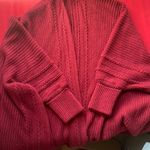 Apt. 9 Dark Red Fringe Cardigan Photo 0