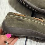 Lands' End Women Sz 6 Flats Loafers Brown Suede Leather Bow Slip On Driving Shoes Photo 8