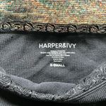 Harper Black Fitted Cropped Lace Strapped Blouse SZ Extra S Long Sleeve Evening Photo 10