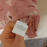 Lucky Brand  Size Medium M Sheer Pink Floral Flower Blouse Top Summer Photo 10