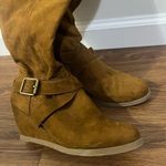 Forever 21 Tan Wedge Boots Size 8.5 US Photo 1