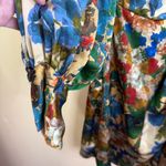 ZARA  Floral Print Satin Effect Wrap Dress Worn on TV Size Small Boho Cottagecore Photo 4