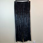 Fabletics  Black Go To Crushed Velvet Wide Leg Pants Small NWT Photo 2