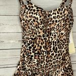 Gottex Profile  Leopard Wild Thing Underwire Tankini Swim Top Size 32D Slimming Photo 2